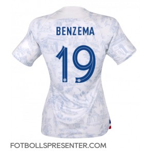 Frankrike Karim Benzema #19 Borta Matchtröja Dam VM 2022 Kortärmad